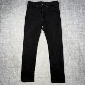 Levi's 510 Skinny Jeans Mens 34x28 Black Premium Denim Slim Fit Casual Rocker
